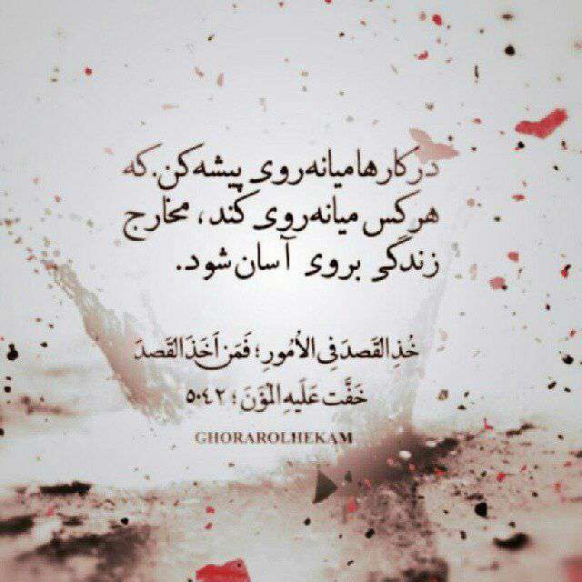 میانه روی در کارها